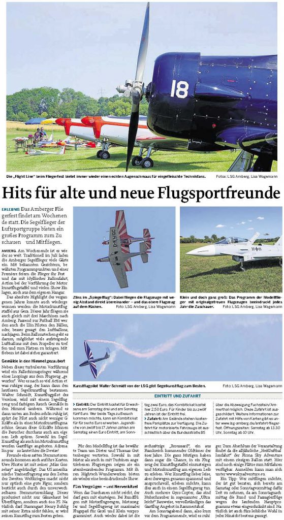 Hits für alte und neue Flugsportfreunde 08072016 Mittelbaverische