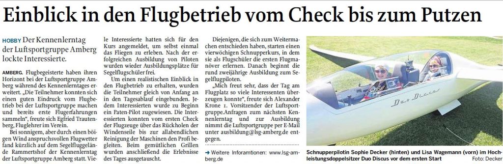 Einblick in den Flugbetrieb vom Check bis zum Putzen - Mittelbayerische Zeitung 18.05.2016